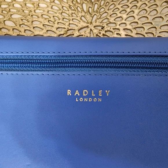 RADLEY LONDON BLUE LEATHER WALLET NWT - Picture 3 of 13